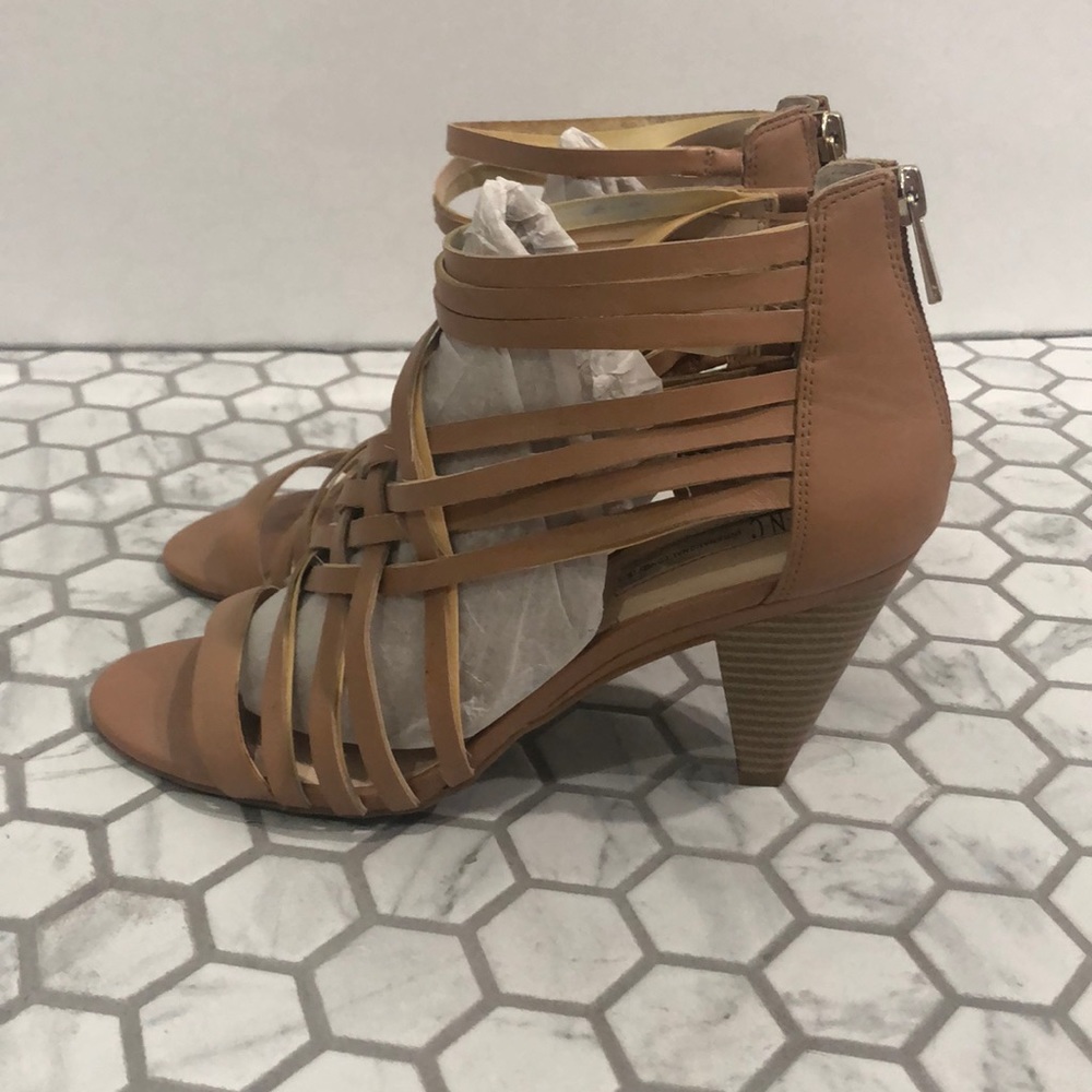 INC Garoldd Open Toe Tan Heel Sandal - Picture 3 of 5
